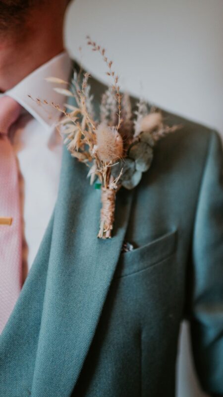 Dried flower Buttonhole