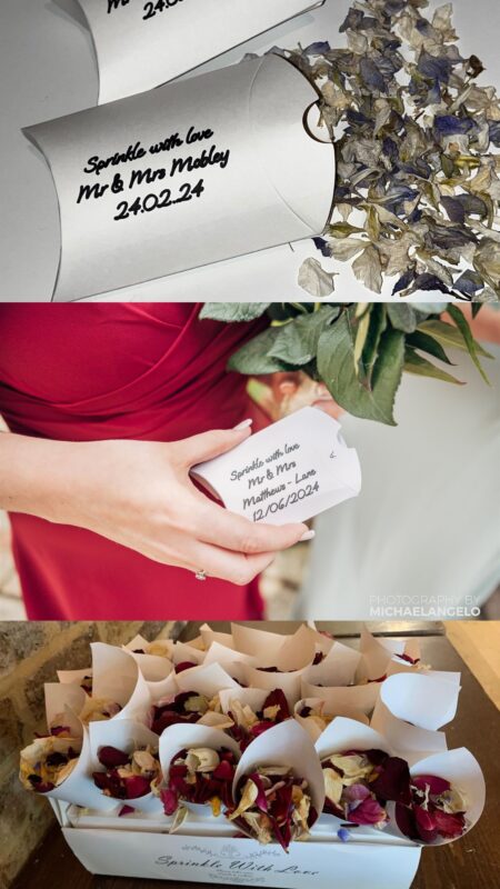 Confetti boxes and cones in this image.