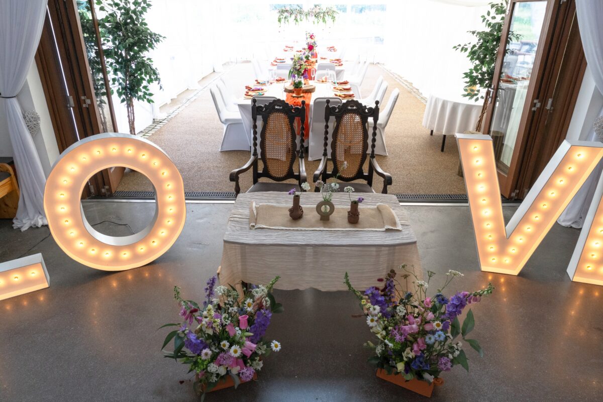 Blooming Roza Ceremony set up with Mudfired pottery