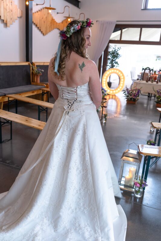Second Hand Bridal Dress from Vinted at Hoad Farm Barn