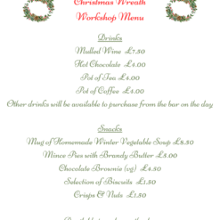 Mermaid Inn Workshop Menu