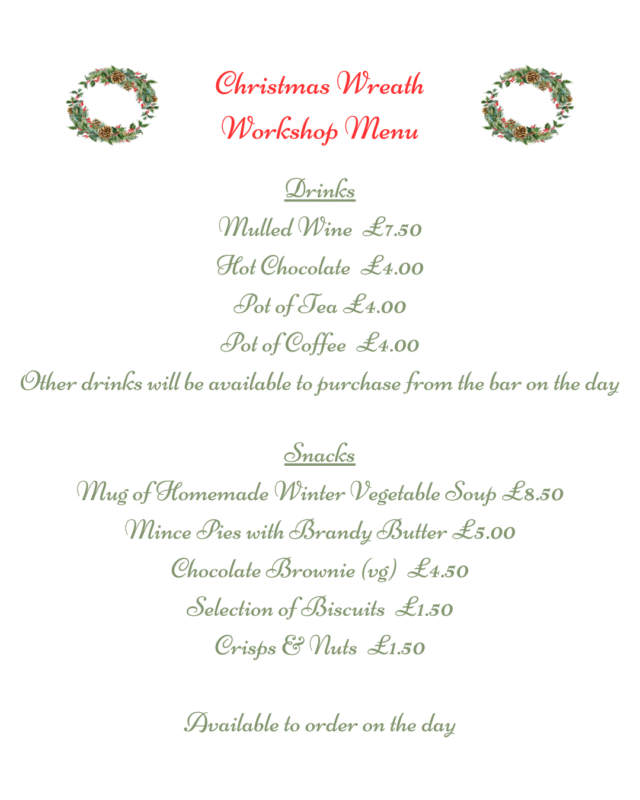 Mermaid Inn Workshop Menu