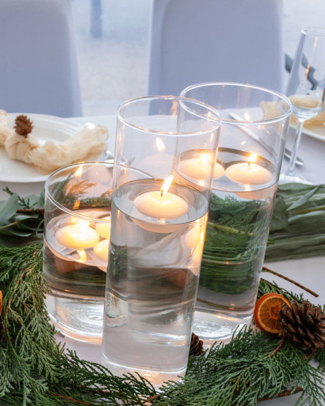 Hurricane Vases wedding styling by Blooming Roza