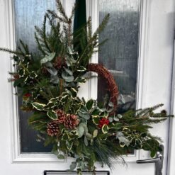 Asymmetrical Christmas Wreath