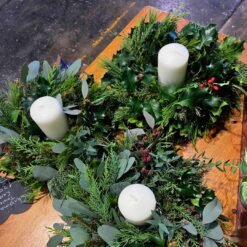 Evergreen Candle Centrepieces